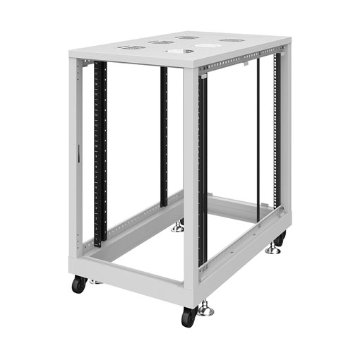 19インチサーバーラック パネルなし（18U・ライトグレー）