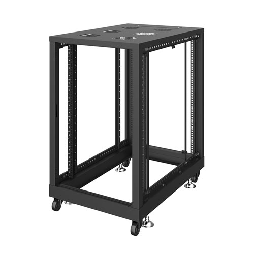 19インチサーバーラック パネルなし（18U・ブラック）