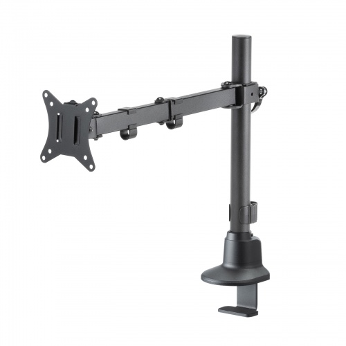 モニターアーム（シングル・ロングアーム・薄型ショートクランプ・ブラック）