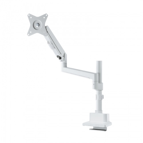 モニターアーム（ガススプリング式・支柱タイプ・ホワイト）