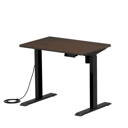 e電動昇降デスク（濃い木目）W900×D600【受注生産品】