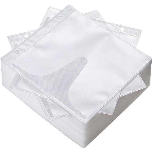 DVD・CD不織布ケース（リング穴付き・100枚入り・ホワイト）