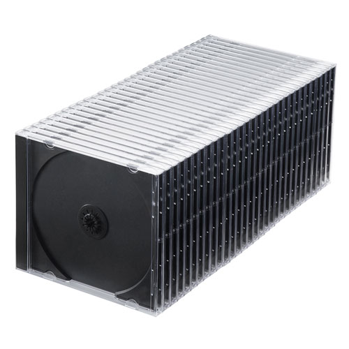 Blu-ray・DVD・CDケース（30枚セット・ブラック）