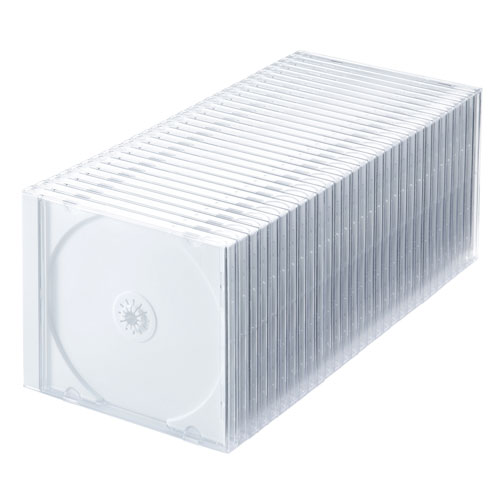 Blu-ray・DVD・CDケース（30枚セット・ホワイト）