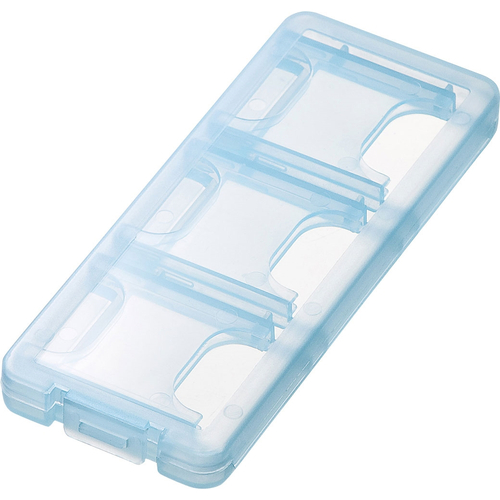 SDカードケース（6枚収納・クリアブルー）