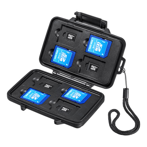 防水・防塵メモリーカードケース（SDカード、microSDカード用）