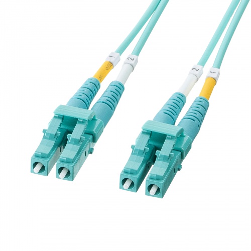 メガネ型光ファイバケーブル（マルチ50μmOM3、LC×2-LC×2、2m）