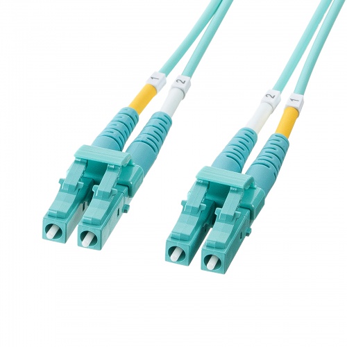 メガネ型光ファイバケーブル（マルチ50μmOM4、LC×2-LC×2、10m）
