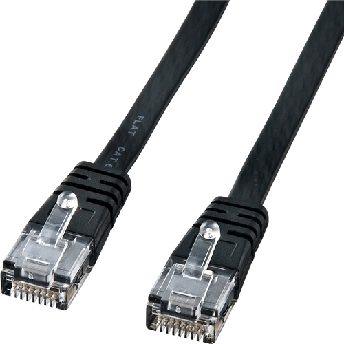 カテゴリ6フラットケーブル（3m・ブラック）