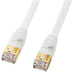 CAT7ウルトラフラットLANケーブル（0.5m・ホワイト）