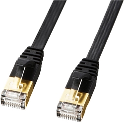 CAT7ウルトラフラットLANケーブル（5m・ブラック）