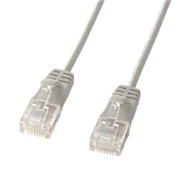 カテゴリ6準拠極細LANケーブル（15m・ライトグレー）