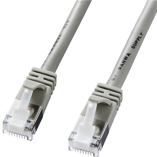 ツメ折れ防止カテゴリ5eSTP LANケーブル（0.5m・ライトグレー）