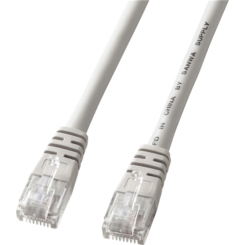 エンハンスドカテゴリ5より線クロスケーブル（1m・ライトグレー）