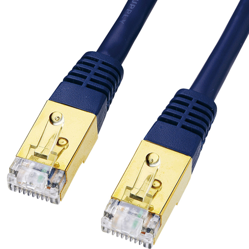 カテゴリ7LANケーブル（0.4m・ネイビーブルー）