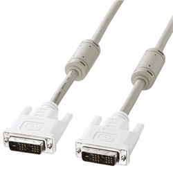 DVIケーブル（シングルリンク） ホワイト・2m