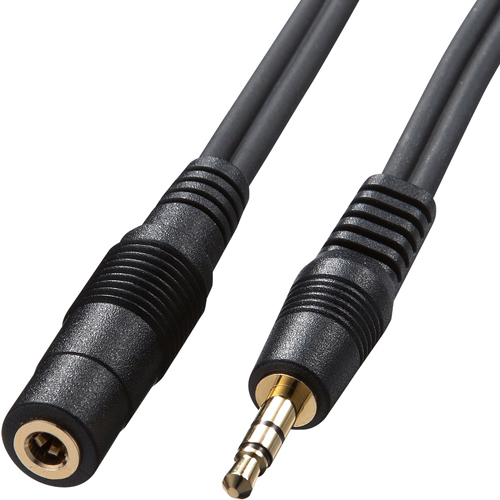 オーディオ延長ケーブル（1.8m・ブラック）