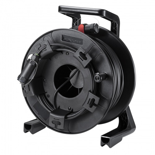 ドラム付き光ファイバHDMIケーブル（8K対応・ブラック・100m）