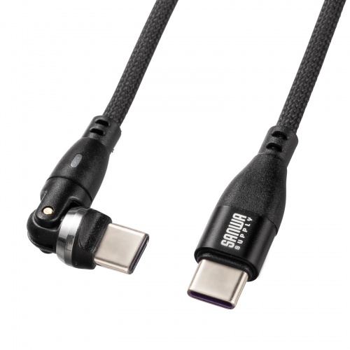 USB2.0 Type-Cコネクタ540°回転ケーブル（PD100W・1m）