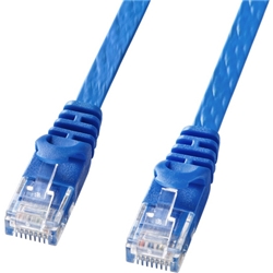 カテゴリ6フラットLANケーブル（2m・ブルー）