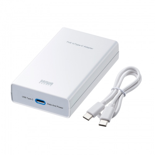 PoE-USB Type-C変換アダプタ（PD60W給電・ネットワーク通信対応）