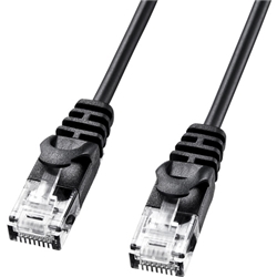 カテゴリ6極細LANケーブル（2m・ブラック）