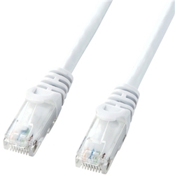カテゴリ6 UTP LANケーブル（バルク品・1m・ホワイト）