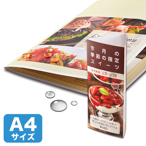 カラーレーザー用耐水紙（特厚・A4）