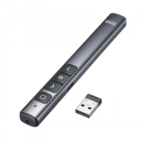 グリーンレーザーポインター（パワーポイント操作対応・充電式）