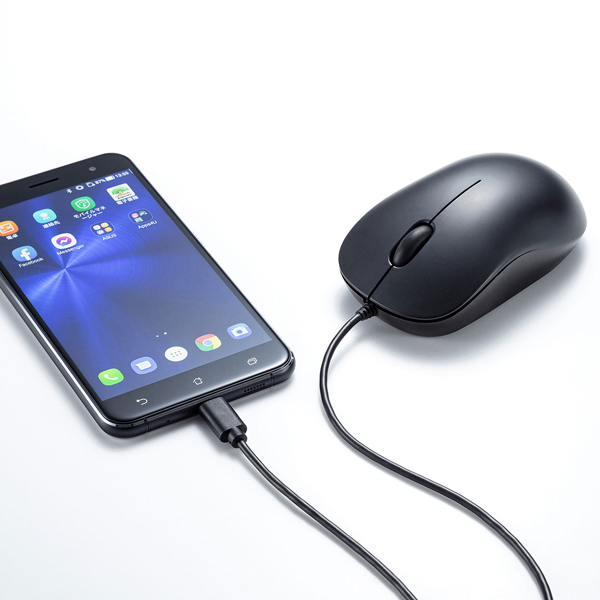 有線Type-CブルーLEDマウス