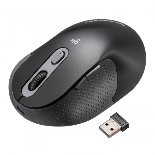 静音ワイヤレスエルゴノミクスマウス（2.4GHzワイヤレス・高さ45mm）