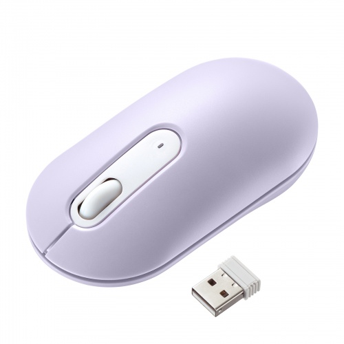 静音ワイヤレスマウス（パープル）