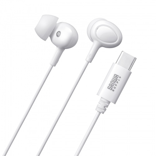 USB Type-Cイヤホンマイク ホワイト