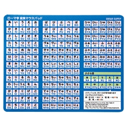 ローマ字変換マウスパッド（ブルー）