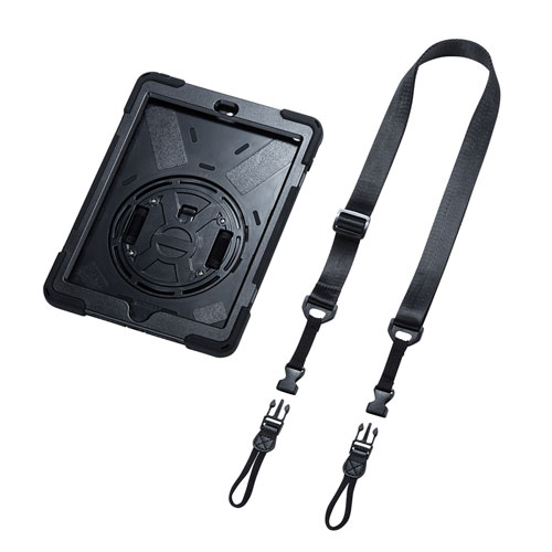 iPad 10.2インチ 耐衝撃ケース（ハンドル、スタンド、ショルダーベルト付き・ブラック）