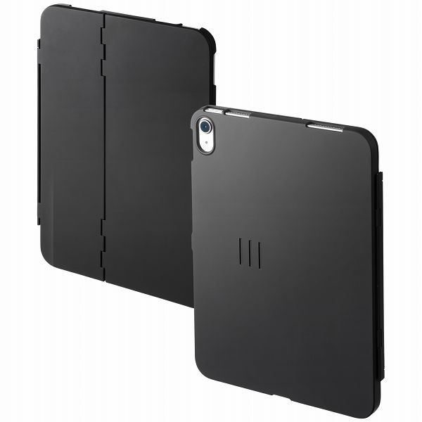 第10世代iPad 10.9インチ用ハードケース(スタンドタイプ・ブラック)