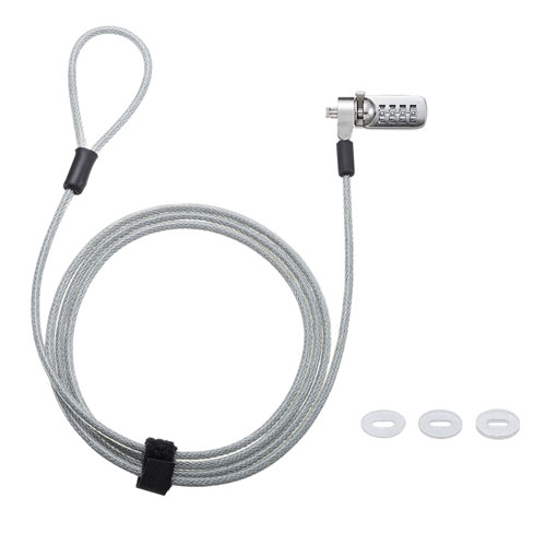 標準スロット対応セキュリティワイヤー・ダイヤル錠