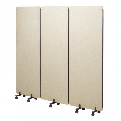 吸音パネル3連パーティション（ベージュ）