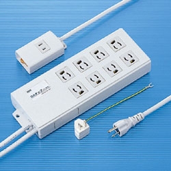 抜け止めタップ（手元集中スイッチ付き・3P・8個口・2m）