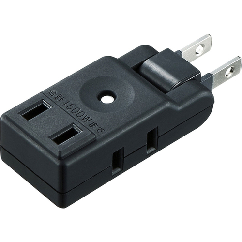 スイングミニタップ（2P・3個口・ブラック）