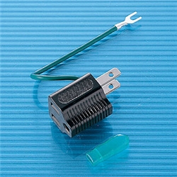 3P→2P変換アダプタ（3P・1個口・ブラック）