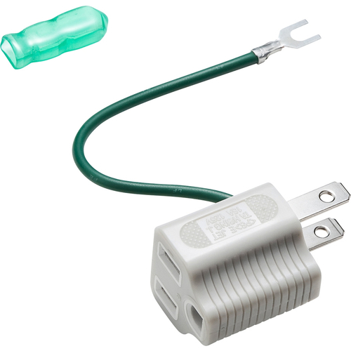 3P→2P変換アダプタ（グレー）