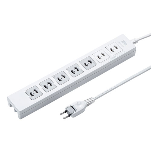 電源タップ（2極抜け止めタイプ・7個口・2m）