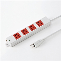 工事物件タップ（3P・4個口・3m・レッド）