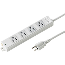 工事物件雷ガードタップ 3P・4個口 マグネット付き 3m