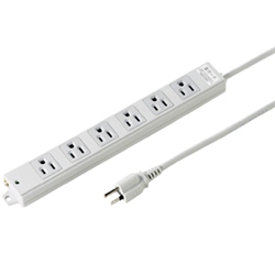 工事物件雷ガードタップ 3P・6個口 マグネット付き 3m