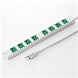 工事物件タップ（3P・8個口・3m・グリーン）