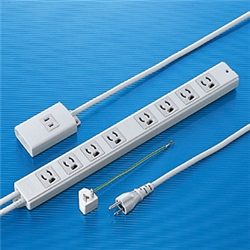 抜け止めタップ（手元集中スイッチ＋3P・8個口・2m）