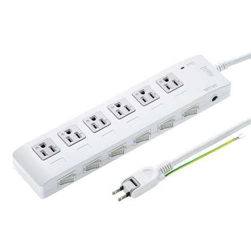 省エネタップ（3P・6個口・2m）