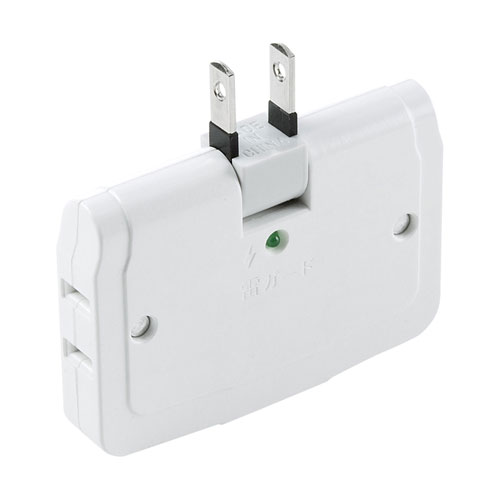 雷ガードタップ（2P・3個口・スイングプラグ）